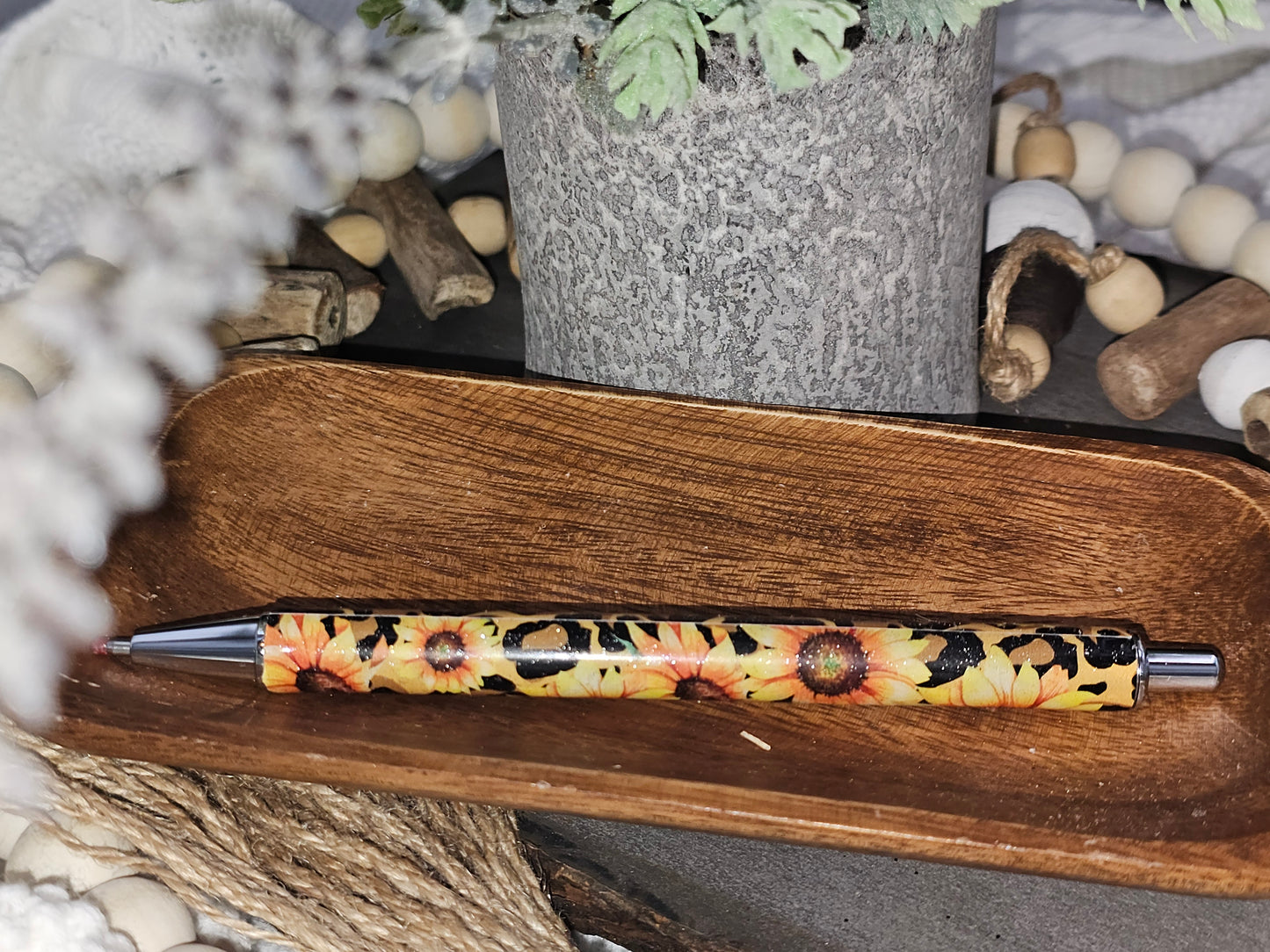 RTS {Sunflower Cheetah} REFILLABLE Pen