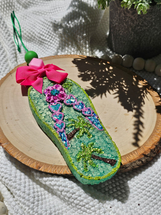 RTS {Flip Flop with Eucalyptus Mint and Rain FRAGRANCE} Freshie