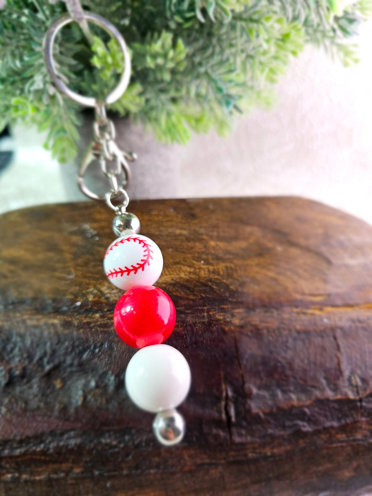 RTS {Play Ball!} Beaded Keychain