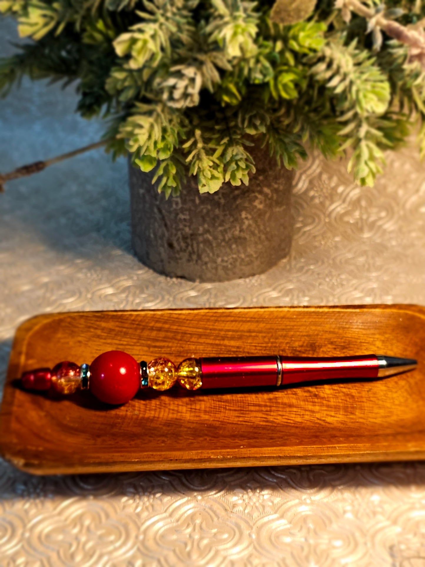 RTS {Happy Heart} Beaded Pen