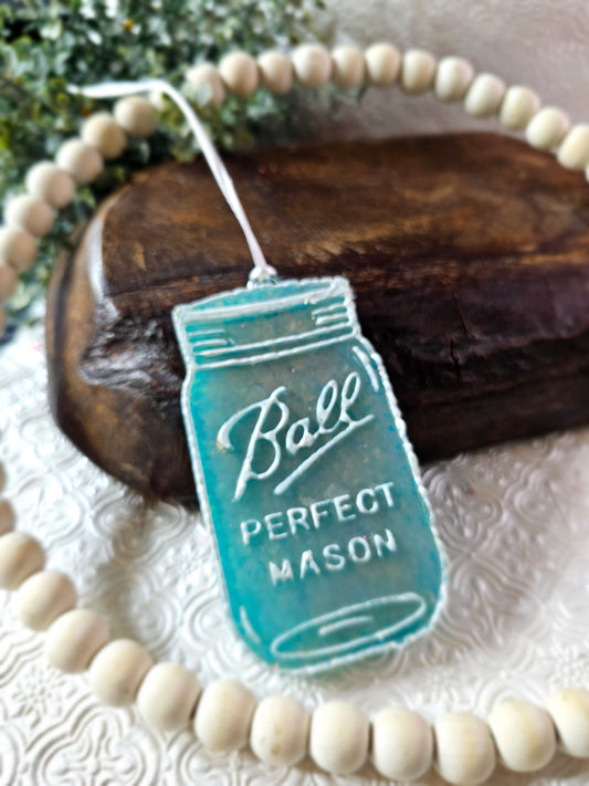 RTS Mason Jar - [Leather and Lace Scent} Freshie