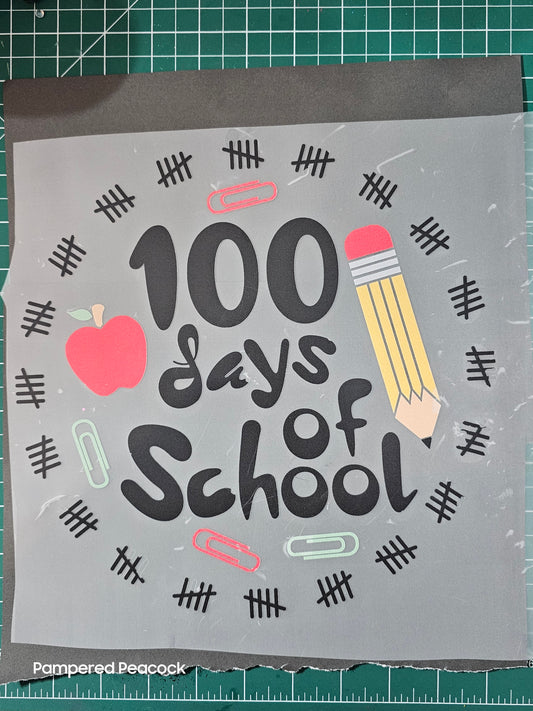 {100 Days of School with Supplies]- Shirt - RTC