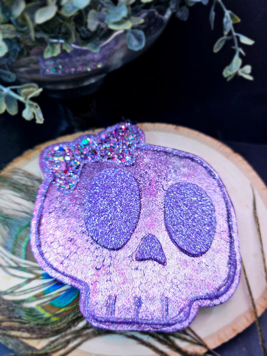 RTS - Purple Skully Girl- {Iced Vanilla Woods Scent} Freshie