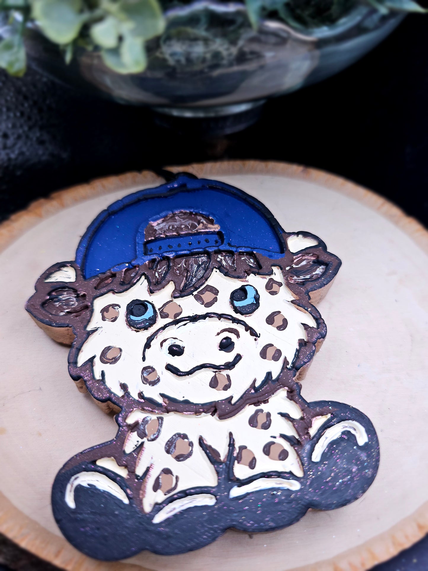 RTS - Highland Cow, Leopard spots with Ball Cap- {Jake Scent}- Freshie